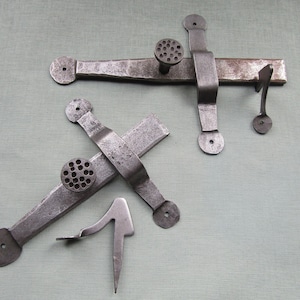 Rustic door latch lock Hand forged Wrought iron cupboard Catch Latch Cottage Door latch vintage retro Cupboard Catch blacksmith latch