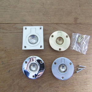 Solid brass ring pull handle cabinet cupboard drawer dresser door recessed flush trap pull handle