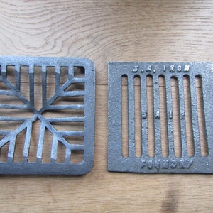 SQUARE slanted flat Cast Iron Gully Grid Driveway Drain Cover Drainage guard Gutter Lid Cap
