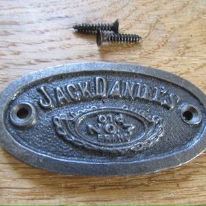 Solid Cast iron vintage rustic plaque sign notice plate keyring sign plaque emblem