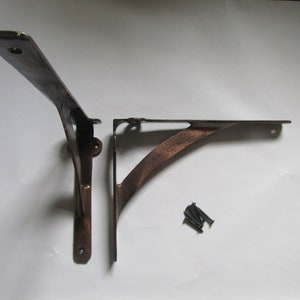Ironmongery World Pair Of Ironbridge 8 Cast Iron Shelf Brackets – Victorian Rustic Arch Wall Bracket – Antique Iron Finish