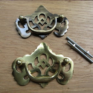 Old retro style Cupboard handle Swing design lattice vintage handle cabinet/cupboard/drawer pull handle Polished brass/Antique brass