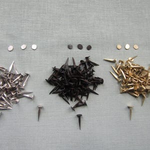 Steel nails decor tacks wood furniture arts and crafts chest trunk wood furniture old style vintage retro rustic Chrome/Antique black/Brass