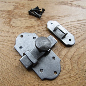 Rustic CUPBOARD LATCH cabinet vintage retro old style latch Antique iron finish