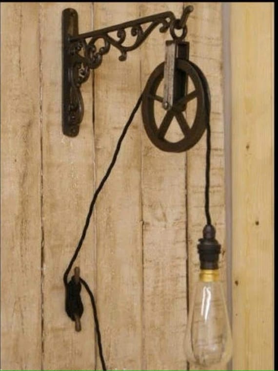 Polea De Hierro Rústica Antigua | Rueda Para Cable | Decoración De Granja Y Taller | Ironmongery World