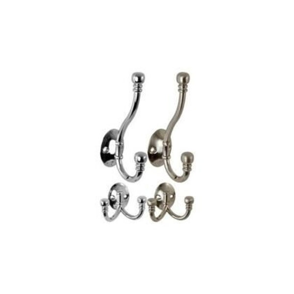 BALL END Double Robe Hat and coat hooks ornate decorative fancy coat hooks Satin nickel/polished chrome/Antique brass