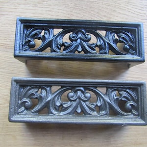 Rustic iron AIR VENT BRICK old retro vintage reproduction Victorian ornate decorative grille repair brick cover solid cast iron heavy