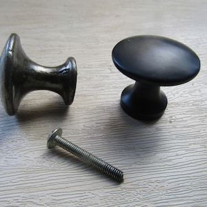 Rustic iron cabinet knobs kitchen cupboard drawer wardrobe knobs pull handles furniture knobs Antique iron/Black antique