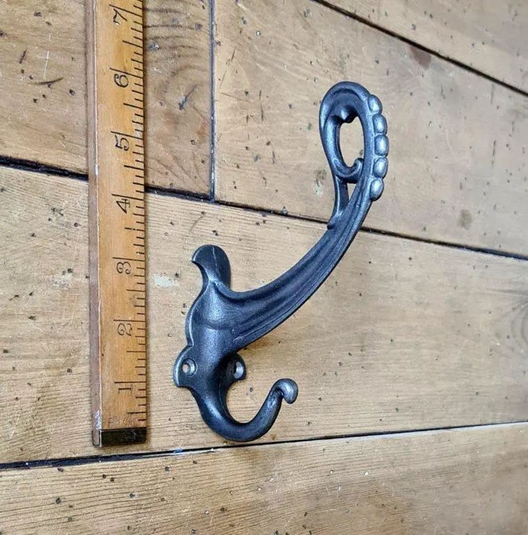 Cast Iron Rustic Hat & Coat Hook Vintage Old English Style Etsy