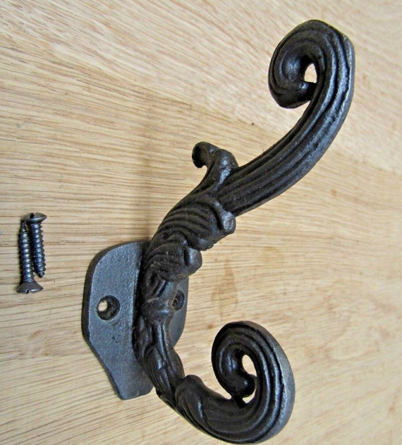 PAQUETE De 5 Ganchos Antiguos De Hierro Fundido Para Sombreros Y Abrigos, De Estilo Rústico Vintage, Estilo Retro Shabby Chic, Con Más De 50 Diseños Para Elegir. - México
