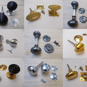 RIM LOCK DOOR Knobs old vintage retro vintage style lever latch mortise door knobs Reeded