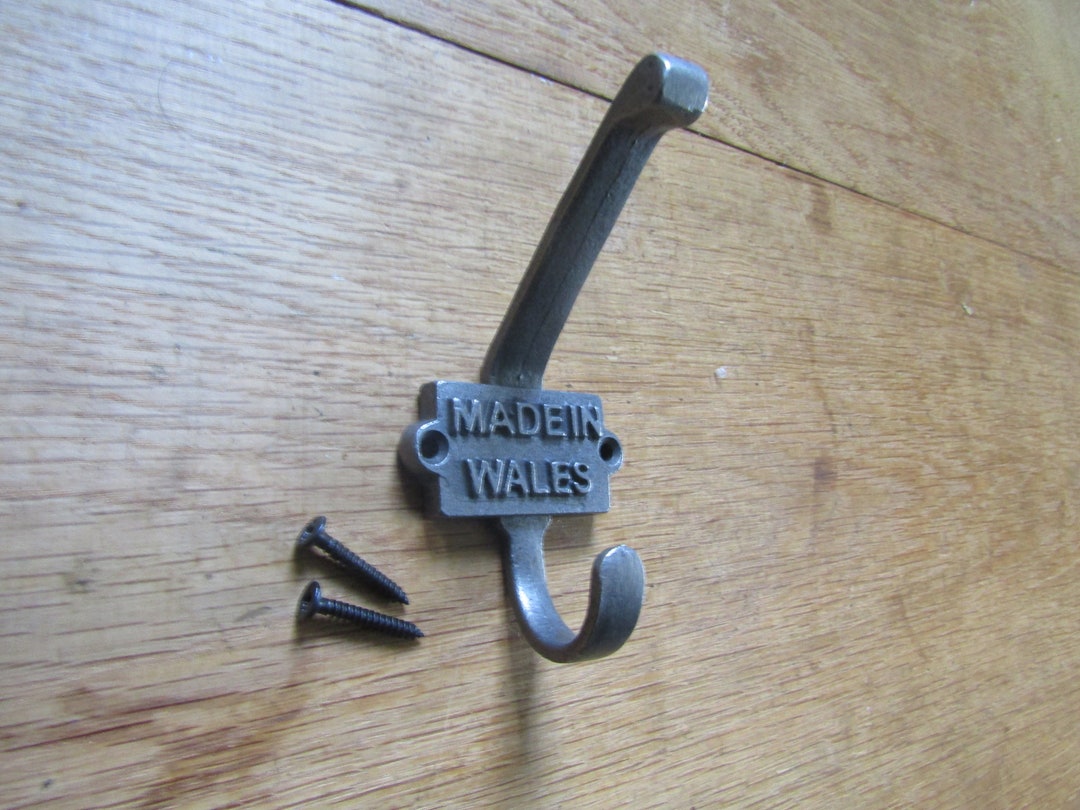 Rustic Iron Coat Hook Cast Iron Hat & Coat Hook Vintage Old Industrial