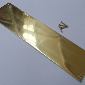 PUERTA DE DEDO PUSH Placa victoriana lisa Placa de dedo empujar puerta estilo antiguo placa de puerta Latón macizo