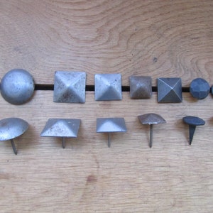 STEEL/IRON Black wax antique iron door studs nails old vintage retro rustic door Furniture wood arts crafts studs
