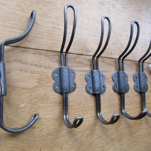 Retro Rustic Coat Hook Vintage Old English Wire Retro Hat and Coat Hook  Pegs Antique Iron Finish 