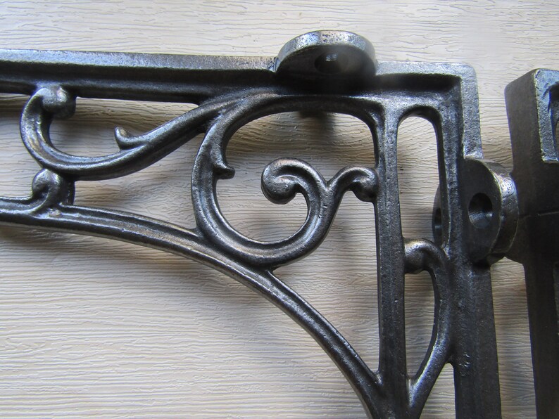PAIR of Rustic Iron Shelf Brackets Scaffold Antique Vintage Etsy