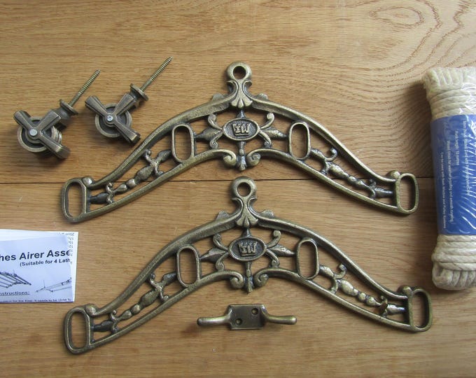 Creel Clothes Airer Dryer Kitchen Rack Laundry Ceiling Drier Old Victorian Kit E - Foto 4