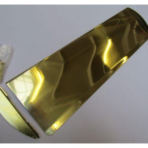 Flap tidy interior inner letter postal box plate back plate for letter plates POLISHED BRASS