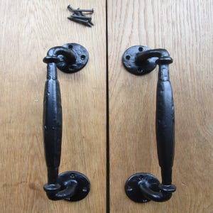 DEURKLINK TREKKEN Rustiek ijzer massief zwaar Victoriaanse oude toegangsdeur handvat gietijzeren vintage Barn Home Stable pub shop deurklink 10&quot;