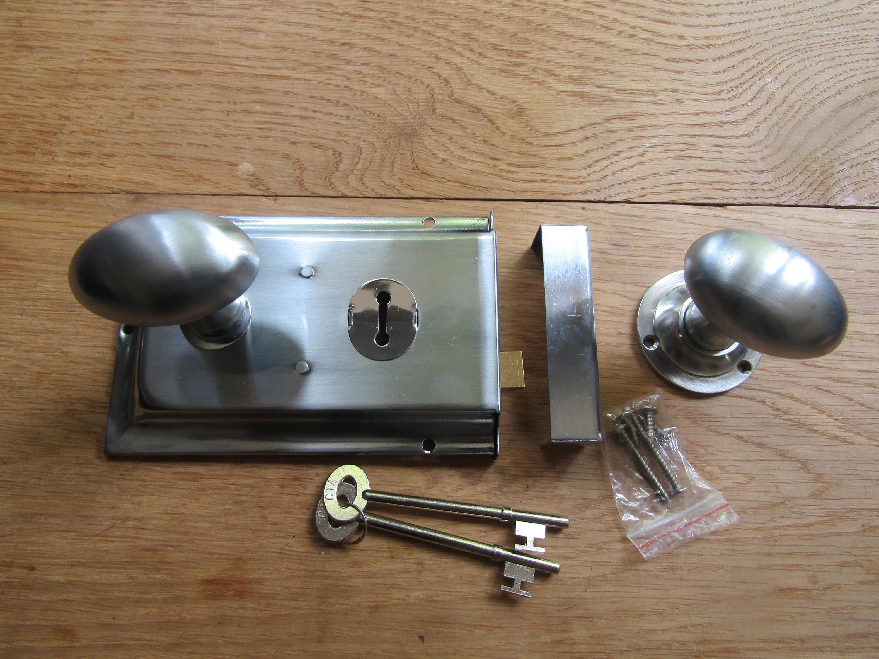 Lot De 10 Poignées De Porte Chromées Vintage – Tailles Variées, Argenté