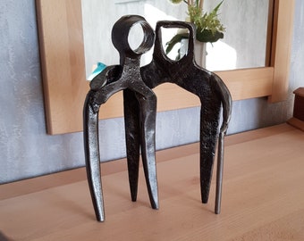 Sculpture " Grand père et Grand mère " pièce unique et original