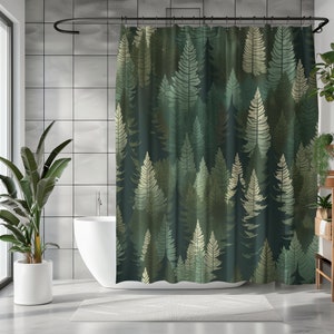 Tree Shower Curtain: Nature Cottagecore Bathroom Decor