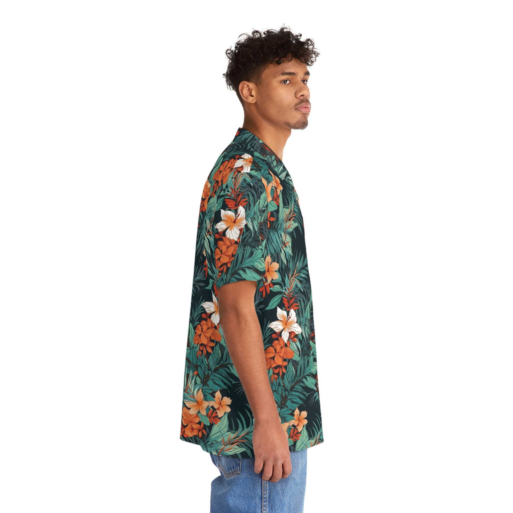 Hawaiian Shirt Resort Wear Floral Button up Graphic Button up Tropical ...