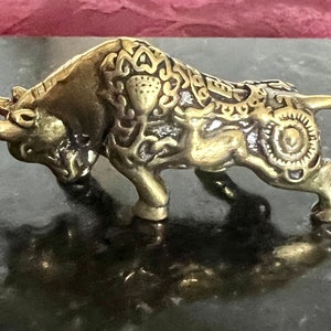 Brass Bull &quot;Rich Cow” Tea Pet