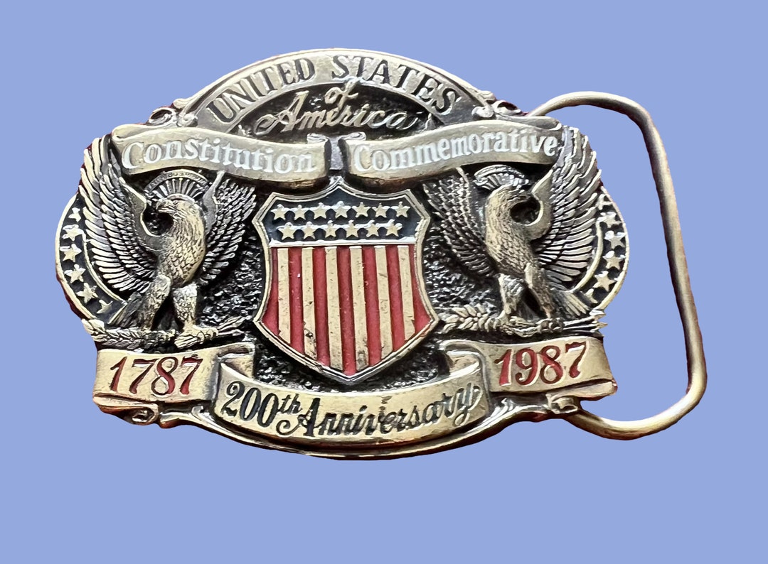 Belt Buckle 200th Anniversary Constitution Great American Buckle Co. - Etsy