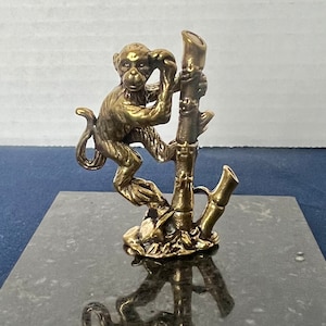 Brass Monkey on Bamboo Tea Pet