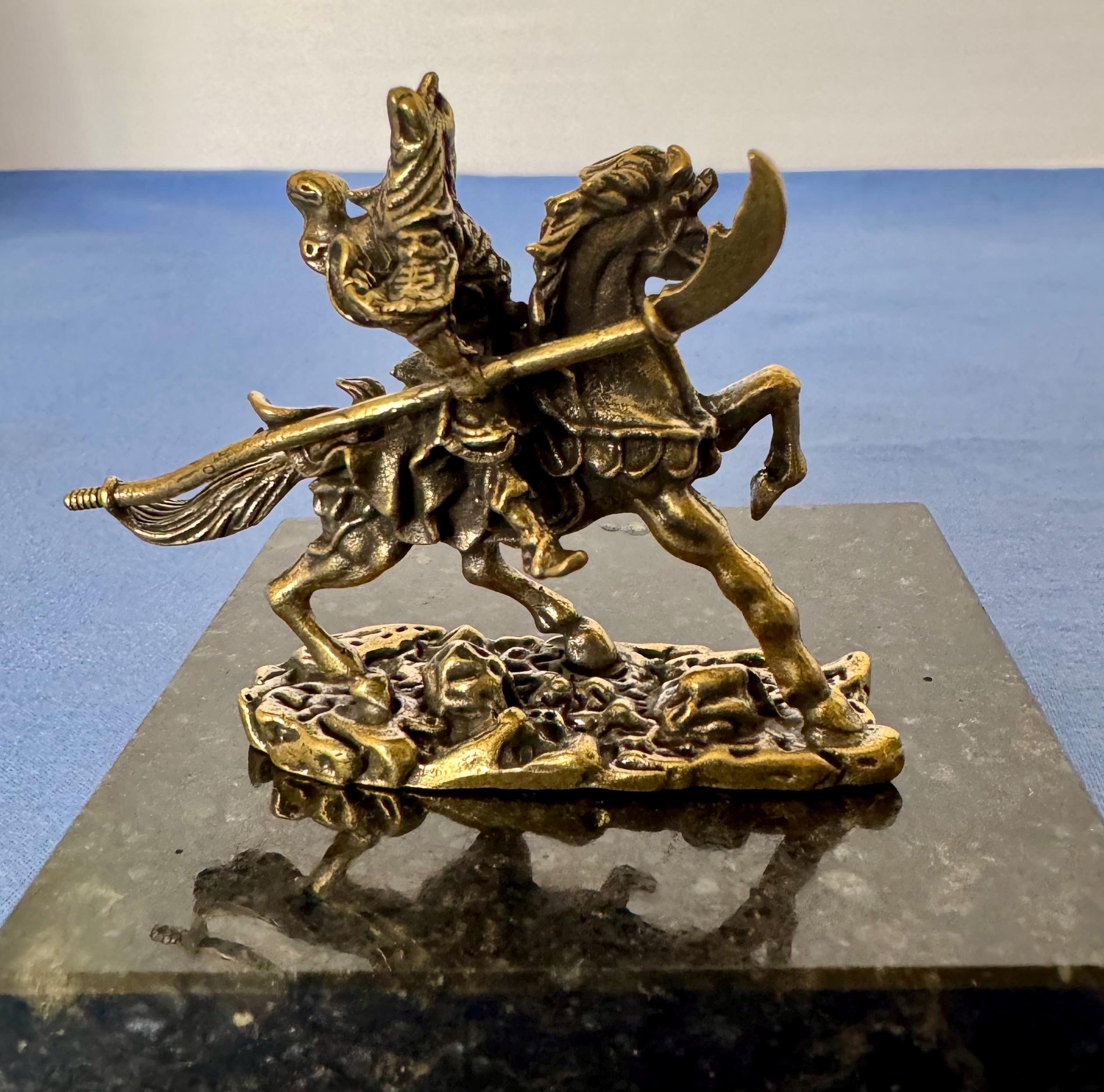 Brass Man on Horse-guan Er Ye God of Wealth-2.5 Inches Tall - Etsy