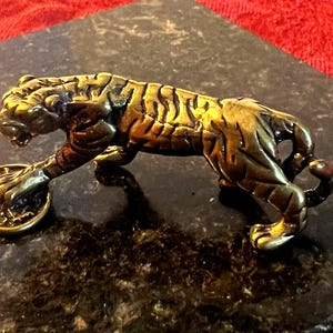 Brass Tiger with Coin (Fengshui) Tea Pet