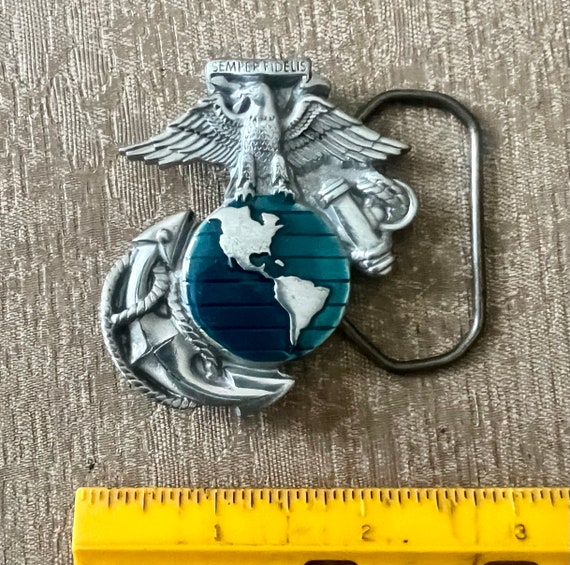 Belt Buckle USMC Eagle Globe and Anchor - Great American Buckle