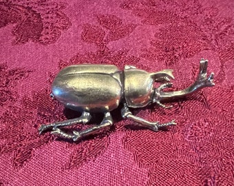 Brass Rhinoceros Beetle Tea Pet
