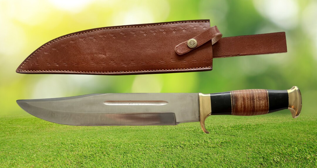 Bowie Knife crocodile Dundee Style Handmade Highly Polished D2 Steel