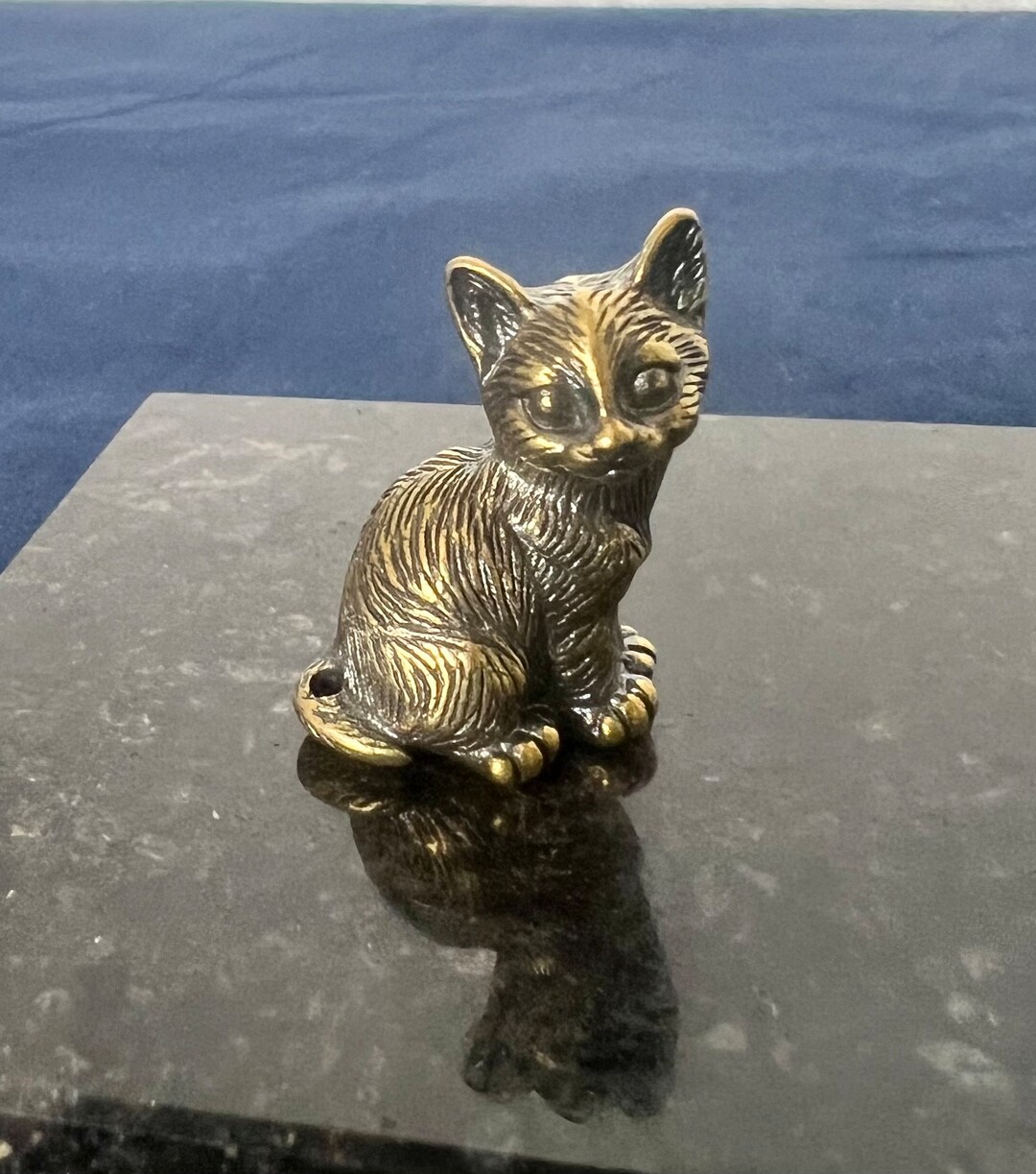 Brass Cat Tea Pet Etsy