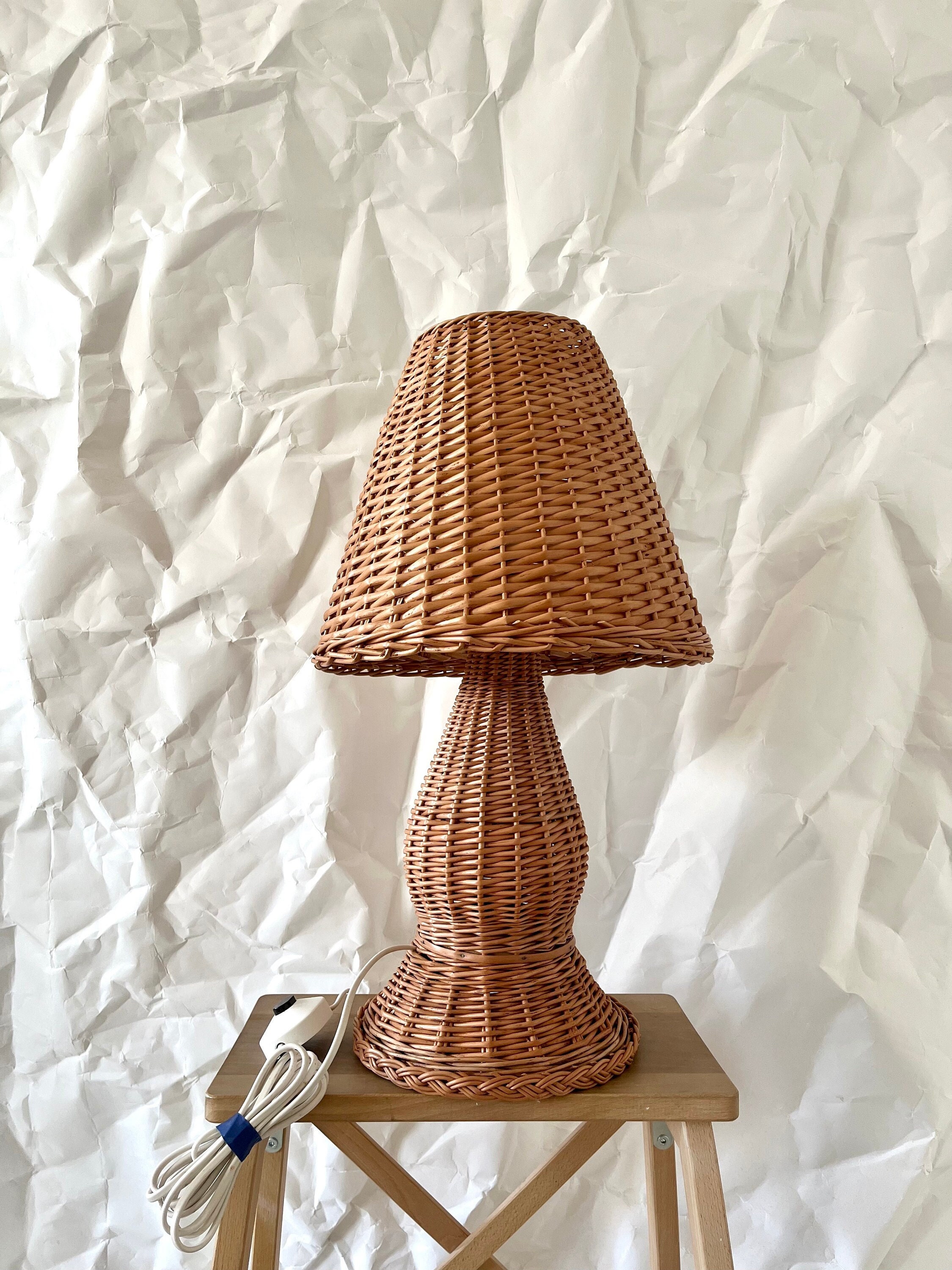 Wicker bedside lamps best sale