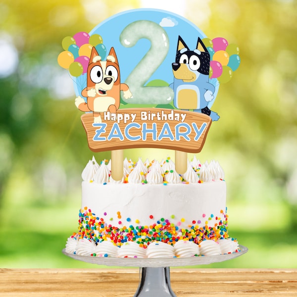 Bluey Cake Topper Printable - Etsy Australia