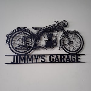 Custom Motorcycle Metal Wall Art, motor Gifts, Motorcycle, Motorroad, Metal Wall Art, Cafe Racer Motorcycle Art, Mancave Decor, Custom Motor