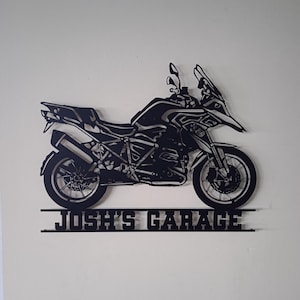 Custom BMW Motorcycle Metal Wall Art, Motorcycle  Gifts, , Custom Gift, Metal Wall Art, Cafe Racer Motorcycle Art, Mancave Decor, BMW  Decor
