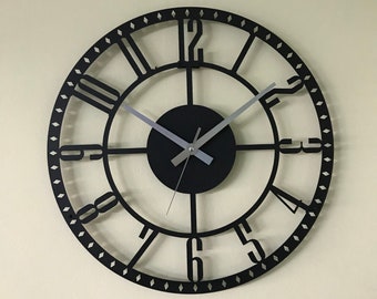 Unique Wall Clock, Minimalist Wall Decor, Modern Clock, Silent Metal Wall Clock, Housewarming Gift, Gift for her, Cool wall clock