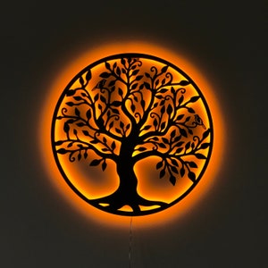 Life Tree Metal Decor, family tree, led wall art, Tree decor, Metal wall art, Tree of life decoration, Metal wall decoration, Wall Hangings