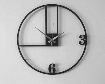 Unique Led Wall Clock, Minimalist Wall Decor, Modern Led Clock, Metal Wall Clock, Housewarming Gift, Gift for her, Cool wall clock