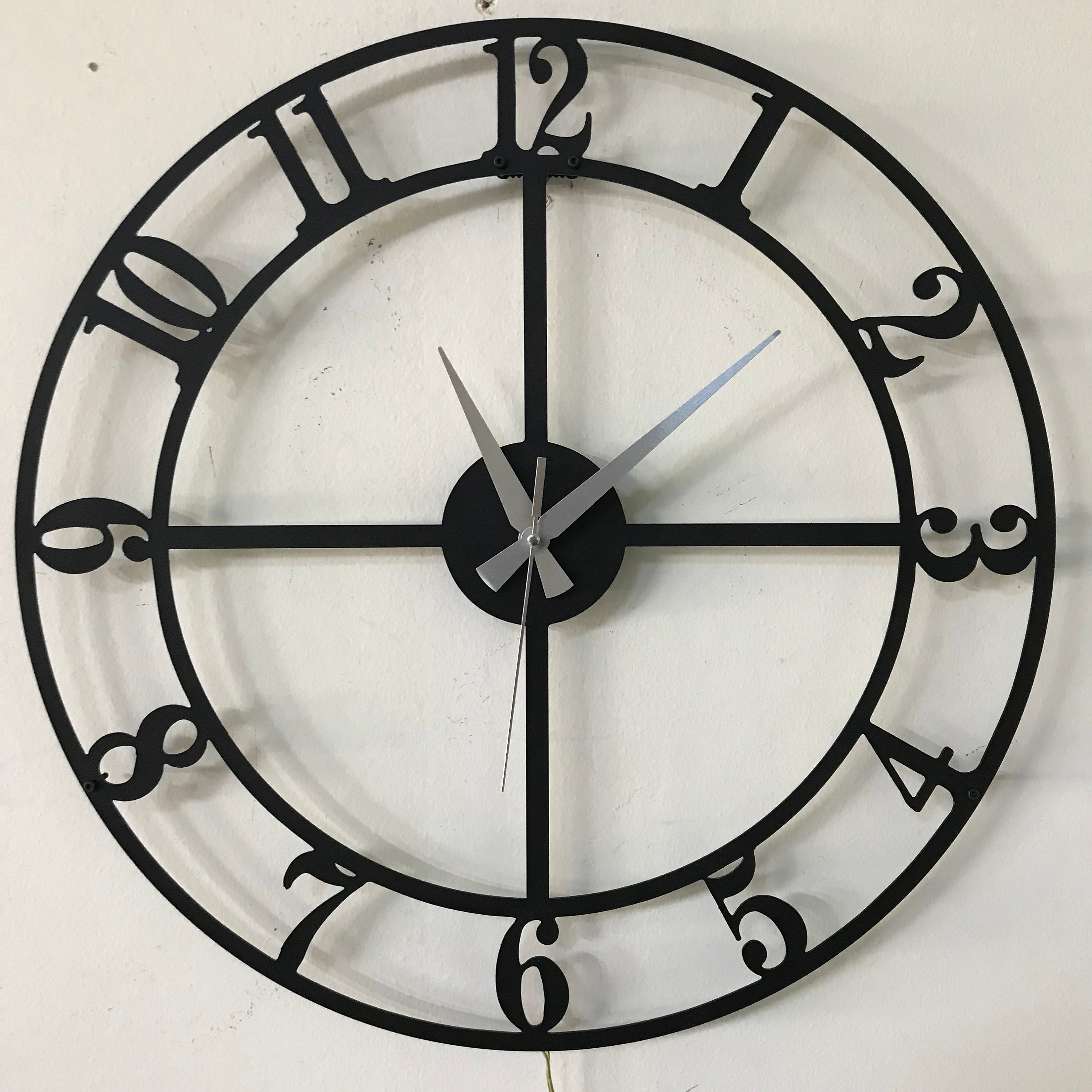 Lighted Wall Decor, Unique Led Wall Clock, Modern Led Clock, Metal Wall