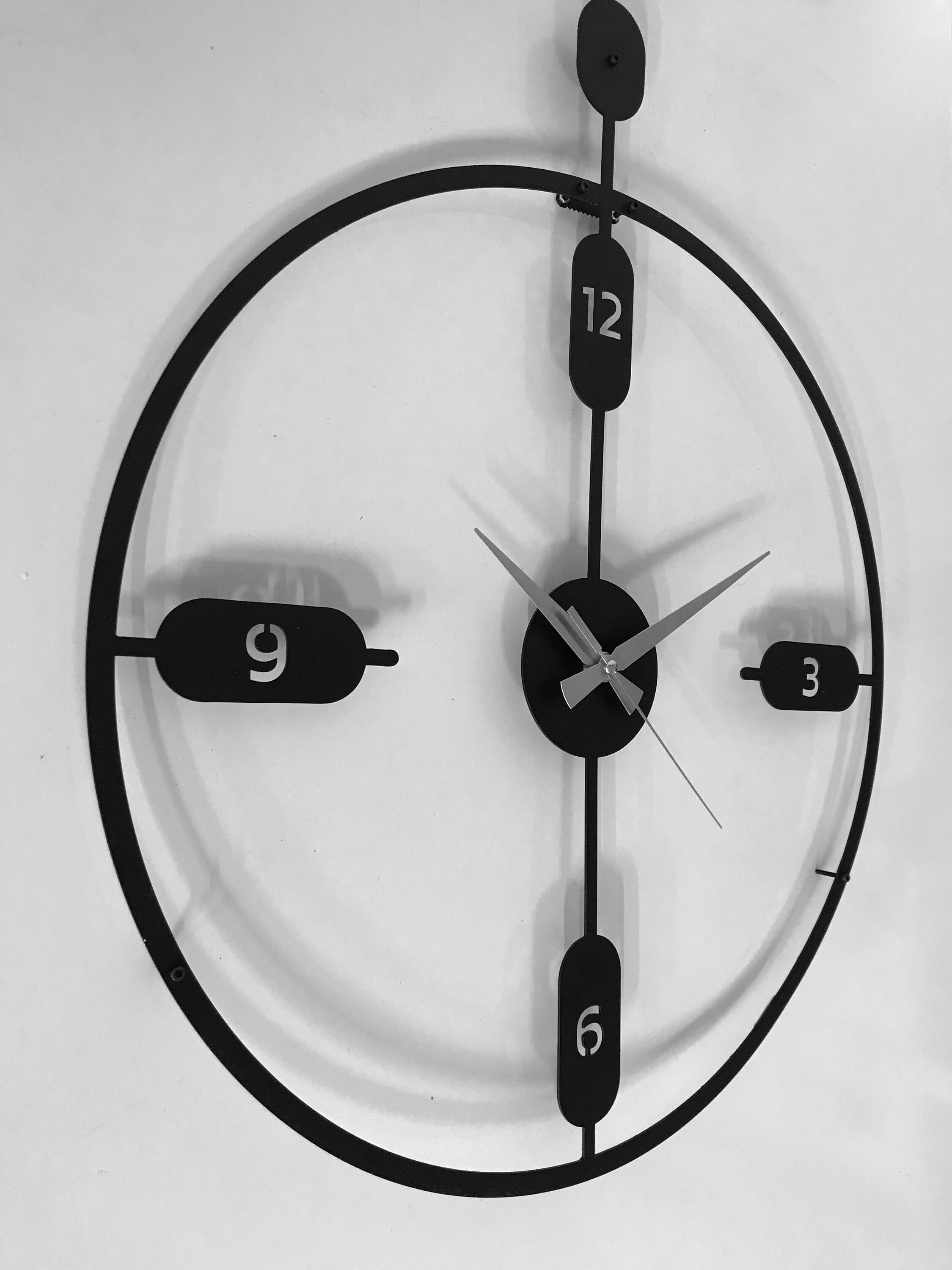 Led Lighted Wall Decor, Unique Led Wall Clock, Modern Led Clock, Metal Led Wall Clock, Bedside