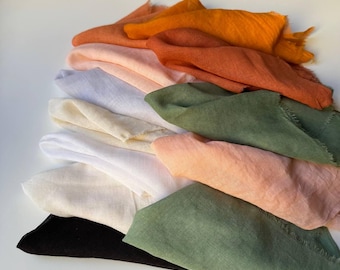 Boho cotton table napkins, Rustic wedding gauze napkin, Farm wedding table linens decor, Hand dyed cloth costom napkins