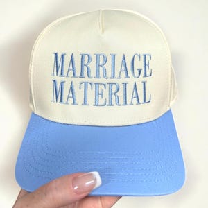 Marriage Material Hat, Embroider trucker hat, Bride Bachelorette Party Trucker Hat, Trending
