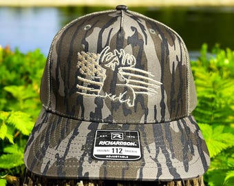 Chapeau de chasse, chapeau de chasse au cerf, chapeau de drapeau de cerf brodé, chapeau de camouflage de chasse, chapeau de drapeau américain, cadeau pour lui, cadeau de Noël
