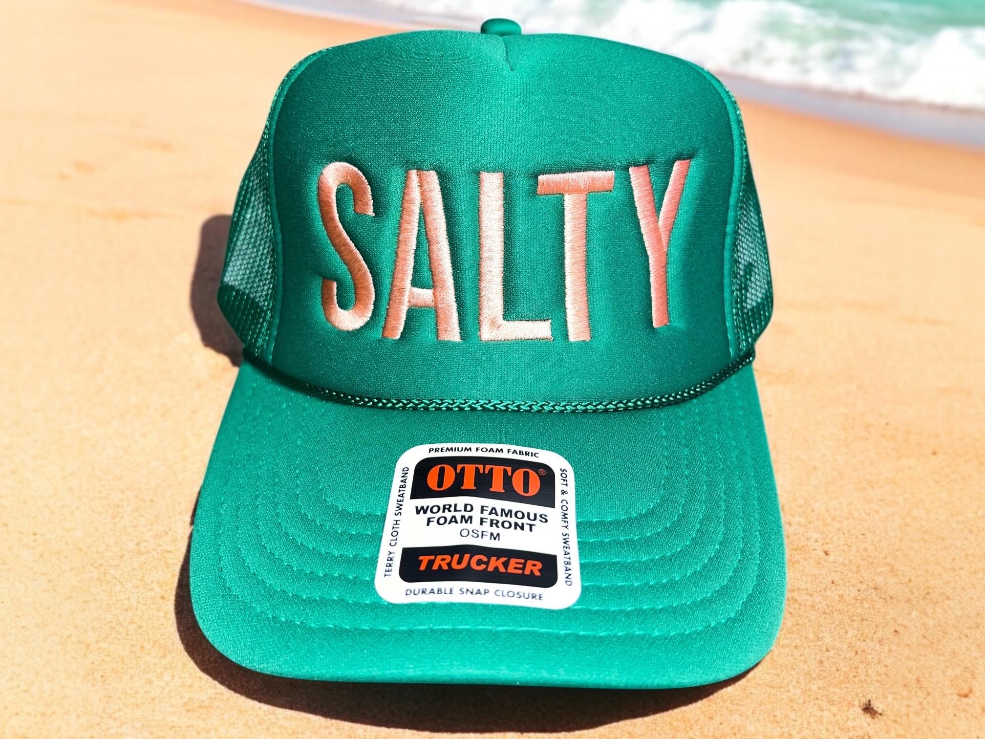NEW SALTY Embroidered ☀️? Beach Go-er Cap Trucker Hat ??⛱️☀️?️?️⛱️?☀️?️ We are loving the monogrammed sun hat trend ☀️? We have  main image 2