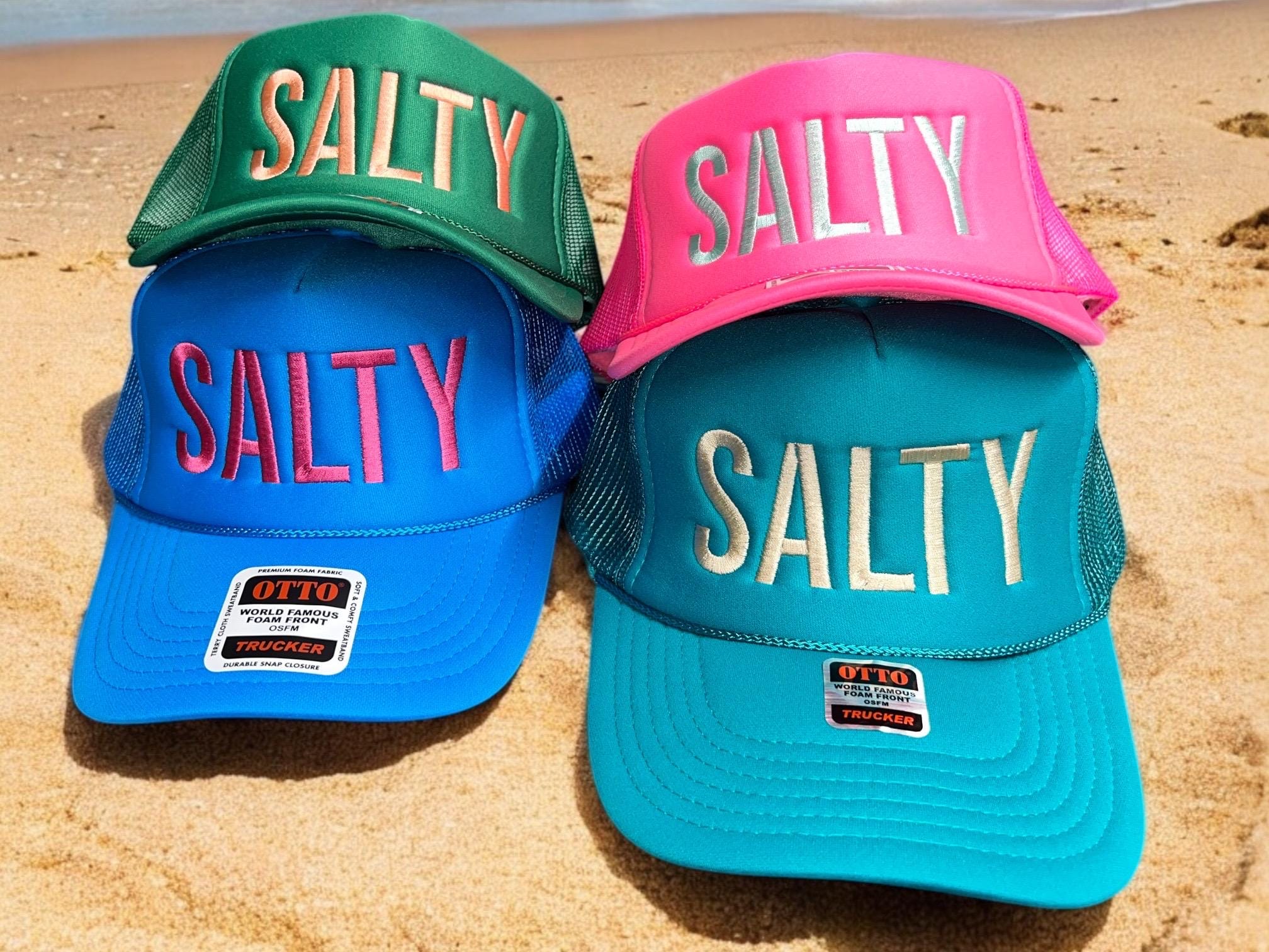 Salty Embroidered Trucker Hat - Coastal Cowgirl Foam Mesh  display picture 3